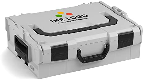 Bosch Sortimo L BOXX 136 grau personalisierbar mit Ihrem Logo | Größe 2 | Professioneller Werkzeugkoffer | Werkzeugkiste leer Kunststoff | Ideale Werkzeug Organizer Box