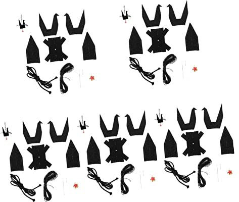 EXCEART 5sätze Origami Set Für Auto-innendekor Bastelmaterialien Für Kreative Projekte Pu- Und Zubehör Für Nähfähigkeiten Zufällige Farben