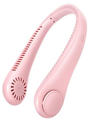 Tragbarer USB Ventilator, Mini USB Nackenventilator, Hängender Hals Ventilator Leise Wiederaufladbar, 3 Geschwindigkeiten mit 360° Luftstrom Neck Fan für Wandern, Outdoor Sport, Reisen, Zuhause, Büro