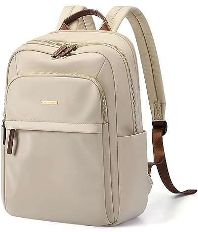 GOLF QUALITY Rucksack Damen für Schule, Laptop Rucksack Klein 14 Zoll, Groß Schultasche Arbeitstasche Lehrertasche Notebook Rucksack Damen mit Laptopfach für Business Uni Arbeit Aprikose