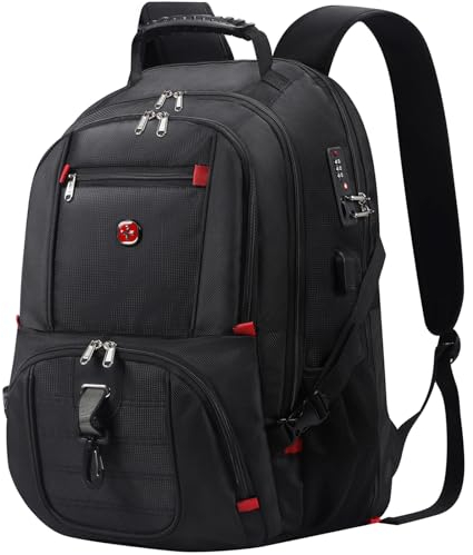 star cloud Schulrucksack Teenager 15,6 Zoll Laptop Rucksack Herren Reiserucksack Arbeitsrucksack, Wasserdicht Schultasche Business Travel Backpack Men Groß für Arbeit Uni Reise Schul, Schwarz