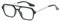 WDZAYXC Trendy Vintage Square Sonnenbrille für Damen und Herren Metall Design,UV 400 Schutz(Schwarz/Transparent)