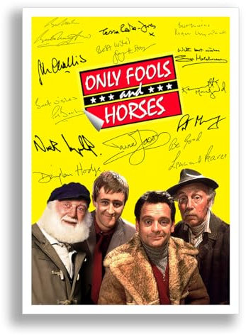 Mounted Gifts Only Fools and Horses Cast Signed Autograph A4 Poster Photo Print Photograph Artwork Wall Art Picture TV Show Series Gift David Jason Nicholas (A4 Poster Only)