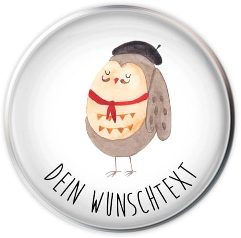 Mr. & Mrs. Panda Waschbeckenstöpsel selbst gestalten Eule Frankreich - Personalisierte Geschenke, Spruch, Badstöpsel mit Namen, La Vie Est Belle, individuell gestaltbar, Waschbeckenstopfen