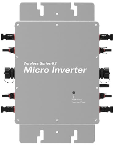 Dfdieratve Micro Onduleur Solaire, étanche 1600 W, Onde Sinusoïdale Pure MPPT, Lien au Réseau Onde Sinusoïdale Pure DC vers AC, Micro Onduleur Solaire, Micro Onduleur pour Toit Extérieur