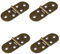 Leliafleury 4Pcs Folding Flip Top Hinge 270 Degree Metal Folding Door Hinge for Cabinet Closet Furniture (Antique Brass)