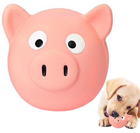 Mlllokfki Hundespielzeug aus Latex, Kauspielzeug für quietschende Hunde, quietschendes Schwein, Hundespielzeug, Squeaker, Welpen zum Kauen - Schnuller Modell