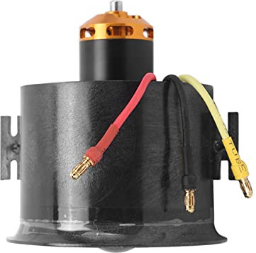 3500KV Brushless Motor with 6 Blade Ducted Fan, QX Motor 70mm EDF Set for RC Airplane, High Efficiency Replacement Accessories for RC Propeller