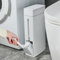 Hemore Poubelle de salle de bain, poubelle de salle de bain mince de 4,5 L avec porte-brosse de toilette