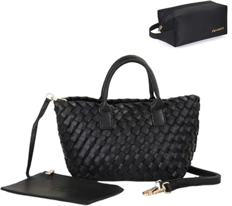 Große Tragetasche für Damen, Arbeitstasche, Schultertasche, Geldbörse, Umhängetasche, Reisetasche, Größe M 2–1