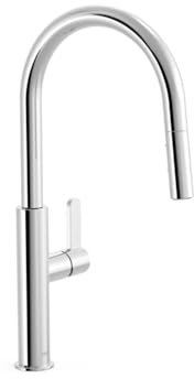 TRES 23043804 COCINA Grifo Monomando Fregadero con Caño Extraíble 2 Chorros Cromo