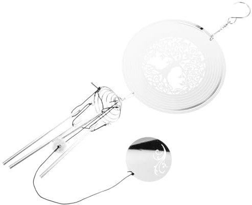 Cabilock Edelstahl Lebensbaum Windspiel Hängende Dekoration Für Wohnzimmer Schlafzimmer Arbeitszimmer Balkon Heimdekor Mit Lagerrotation Drehung Korrosionsbeständig