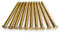 10 Pack M3.5 Brass Electrical Screws - 40mm Long Gold Flat Head Fully Threaded Bolt for Switches, Plugs, Sockets, Fixings