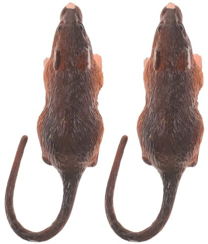 JOINPAYA 2pièces Jouet De Souris Fausse Simulée Modèle De Rat Réaliste pour Farces Et Décorations Halloween Accessoire Amusant pour Fête