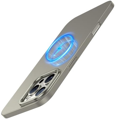 TORRAS Slim-Fit for iPhone 16 Pro Apple Case with MagSafe, [No.1 19N Magnetic Force][Velvety Touch & Elegant Look] Ultra-thin Lightweight Anti-Scratch Hard PC Phone Case Cover-Gray