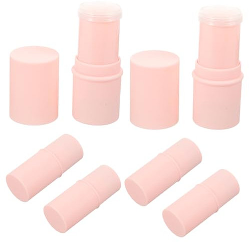 Ipetboom 5 Juegos Esponja Brillo De Labios Delineador De Labios Rojo Pasta Tinte Tubos Vacios Suministros De Lápiz Labial Bricolaje Tubo De Lápiz Labial El Plastico Rosa 6 Piezas X 5