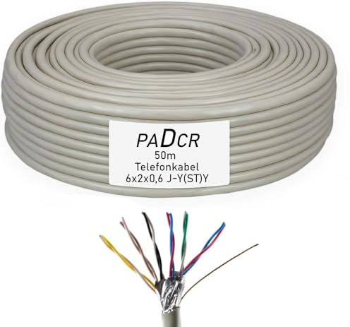 Telefonkabel Verlegekabel JYSTY Adern Telefonleitung (6 x 2 x 0,6, 50m)
