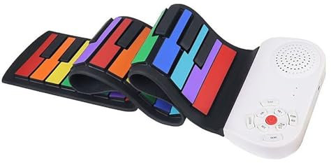 Rollpiano,Keyboard Piano,49 Tasten,Tragbares Elektronisches Klavier,Wasserdicht Und Staubdicht,Lange Batterielebensdauer,Geeignet Für Kinder,Erwachsene,Anfänger Geschenk,Buntes