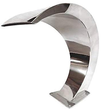 HUIBBGO Fontana per Piscina a Cascata Rettangolare in Acciaio Inossidabile con Decorazione (