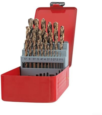 Lot de 25 forets en acier trempé parfaitement adaptés à diverses applications de matériaux