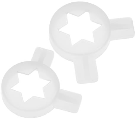 MUCKLILY 2pcs Ice Cream Machine Flower Mouth Ice Maker Nozzles Reusable Tool Nozzle for DIY