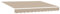 vidaXL Tela de Toldo para Estructura de 3.5x2 m Beige