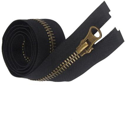 txuzong Cerniera Lampo per Giubbotti Divisibile 70cm #8 in Ottone - per Giacche, Cappotti, Zaini - Chiusura Lampo Metallo Resistente