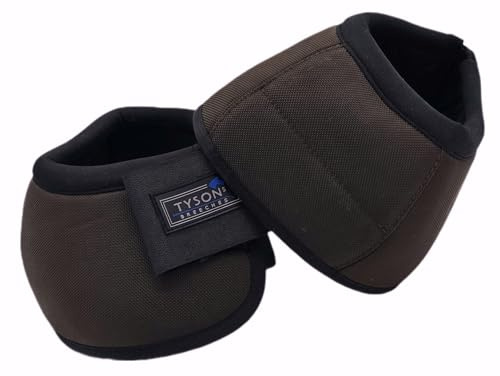 Tysons Breeches Hufglocken Spring Glocken Kaltblut Perscheron Noriker XL XXL XXXL Schwarz Braun Drehschutz ergonomisch 1600 Poly Neopren Übergröße (Braun, XXX Full)