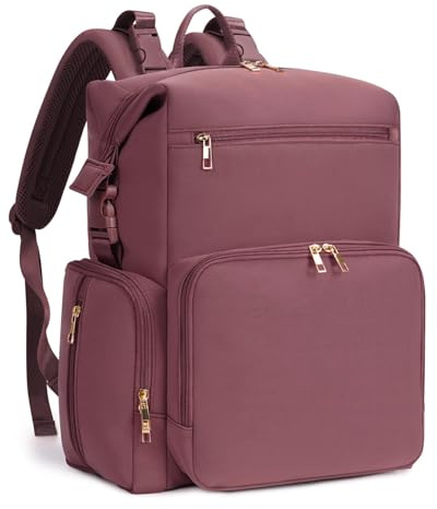 CEI-CEI Neopren Wickelrucksack Große Wickeltasche für Neugeborene, wasserdichter Reise-Rucksack für Mama und Papa mit isolierten Fächern und Wickelunterlage