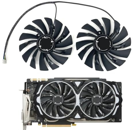 ZCDYGHU 2 Teile/Satz 95MM PLD10010S12HH Kühler Lüfter Für MSI für Radeon R9 380 Rüstung 2X GTX 1060/1070/1080 TI RX 470/570 RX580 Gaming Karte