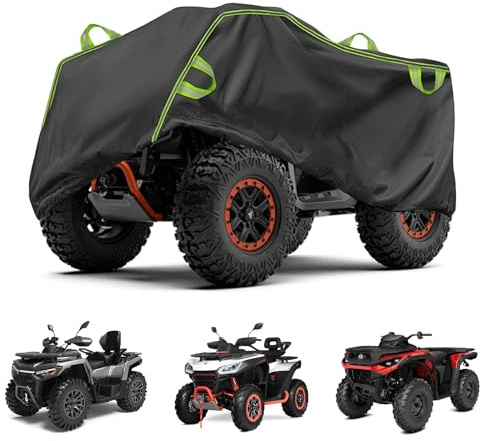 BOYIFEIJIE Quad Abdeckplane XXXL 210D - wasserdichte & Winddichte ATV Abdeckung mit Reflektorstreifen - UV-Schutz für Regen, Schnee & Staub - Heavy Duty Oxford (256 x 120 x 110 cm)
