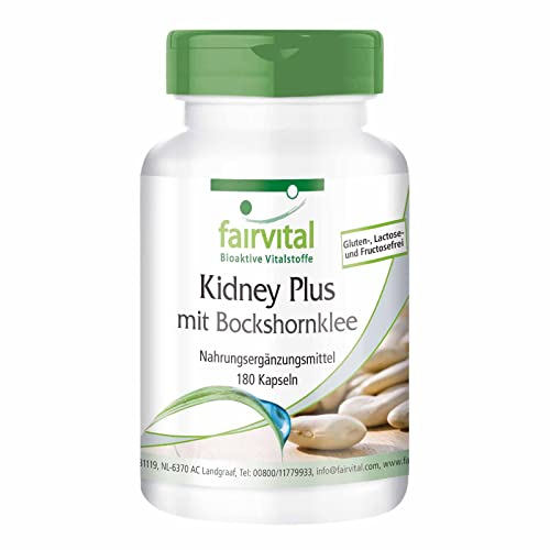 Fairvital | Kidney plus avec Fenugrec VEGAN - Fortement dosé - 180 capsules - chrome, le fenugrec et le café vert