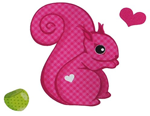 9 TLG. Set - Transferbild & Bügelbild - Eichhörnchen mit Nüssen - für Textilien - Bügelbilder Eichhorn Waldtiere - für Kinder und Erwachsene/Thermotransferb..