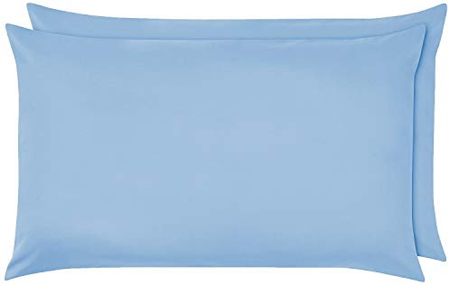 NIYS Luxury Bedding, Spannbetttuch, 100% ägyptische Baumwolle, mit Volant-Rüschen, in 14 Farben erhältlich, baumwolle, himmelblau, Kissenbezug-Paar