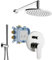 PaulGurkes UP-Dusche Set Fertigdusche Komplett Regendusche mit Armatur Wandmontage Wandarm massiv Messing oval rund Komplettduschsystem Unterputzmontage mit Einbaubox rainshower