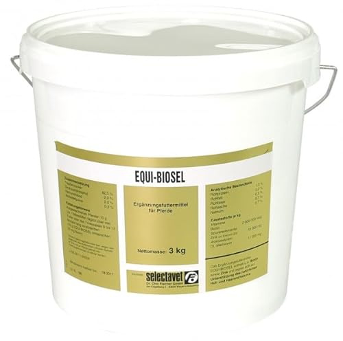 selectavet Equi-Biosel 3 kg | für Pferde zur zur Unterstützung des natürlichen Huf- und Haarwachstums