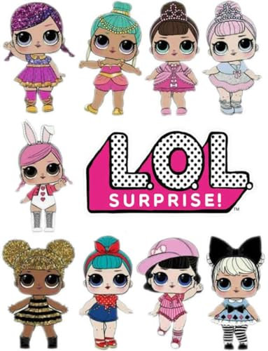 Torten Deko Shop LOL Surprise Cupcake, Muffinaufleger - Kuchen aufleger Cup Cake Zuckerbild Kuchenplatte Oblate