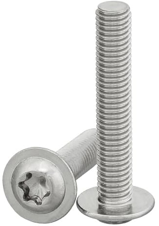 DSM Linsenkopfschrauben M8 x 75 mm – 10 Stück Flansch, Torx – Edelstahl A2 | nach ISO 7380-2 mit TX40 – Schrauben rostfrei [TrueSpec Präzision] Vollgewinde Flachkopfschrauben Möbelschrauben