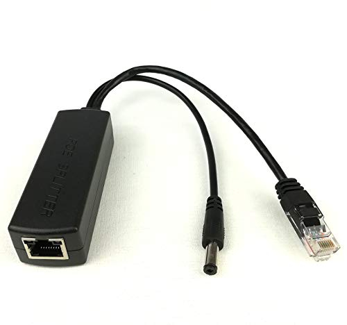 DSLRKIT 5 V 2,4 A 5,5 x 2,1 mm PoE-Splitter, Gigabit, 802.3af/at, 1000 Mbps, Ethernet, Adapter