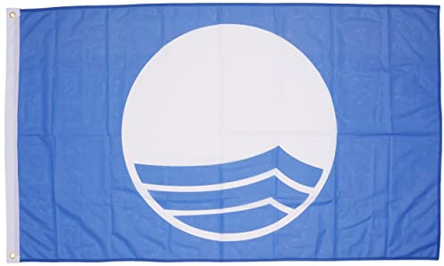 AZ FLAG - Flagge blaue Flagge Strand - 150x90 cm - Aussenverwendung - Pavillon bleu Fahne aus Gestricktem Polyester mit Plastikringen - 170g
