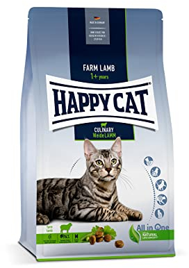 Happy Cat 70549 - Culinary Adult Weide Lamm - Katzen-Trockenfutter für ausgewachsene Katzen und Kater - 4 kg Inhalt