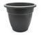 CABLEPELADO Macetero rendondo de plastico, Maceta de plástico, Tiesto para Flores, Macetero para Suelo, 33 cm Altura x 42 cm Diámetro Superior x 23 cm Diámetro Inferior, Plástico, Negro