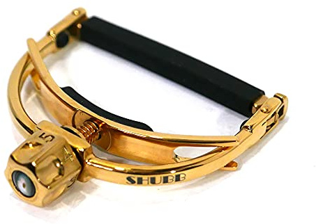 Shubb F1G FineTune Yoke Kapodaster Royale für Stahlsaitengitarren - Titan Gold