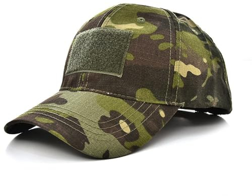 ESTEVANJ MUR Baseballkappe, klassischer Sport-/Freizeit-Sonnenhut, Armee-Fan, taktischer Klettverschluss, Camouflage Hat (DE/NL/SE/PL, Numerisch, 46, 19)