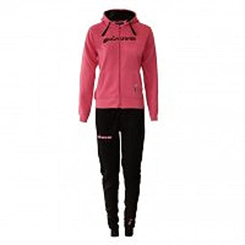 GIVOVA TUTA DONNA 105 PAILLETTES CON CAPP in FELPA FUXIA/NERO Tg. M