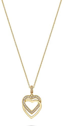 JETTE Damen-Kette 925er Silber 39 Zirkonia One Size, Gelbgold 32018216