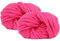Maxee Sperrige Armstricken Wolle 500g (2 * 250 g), Bulky ArmStricken Wolle Roving, Grobe Isländische Wolle Core Yarn Garn, Grobstrick Weiches Wollgarn Decke Stricken für DIY Sofa Decke- 05 Rosenrot