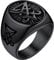 FaithHeart Herren Damen Siegelring Satan Lucifer Ring Retro Fingerring Siegel von Luzifer Ring mit Geschenkebox für Valentinstag Geburtstag
