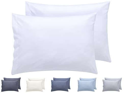 Todocama 2 Kissenbezüge, Mikrofaser, extra weich, hypoallergen, Set mit 2 Stück, 50 x 70 cm, Weiß