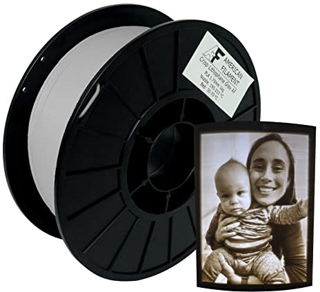 Crisp Lithophane Gray AF PLA 3D Drucker Filament, 1,75 mm Durchmesser, 1 kg Spule – hergestellt von Lithophane Maker!